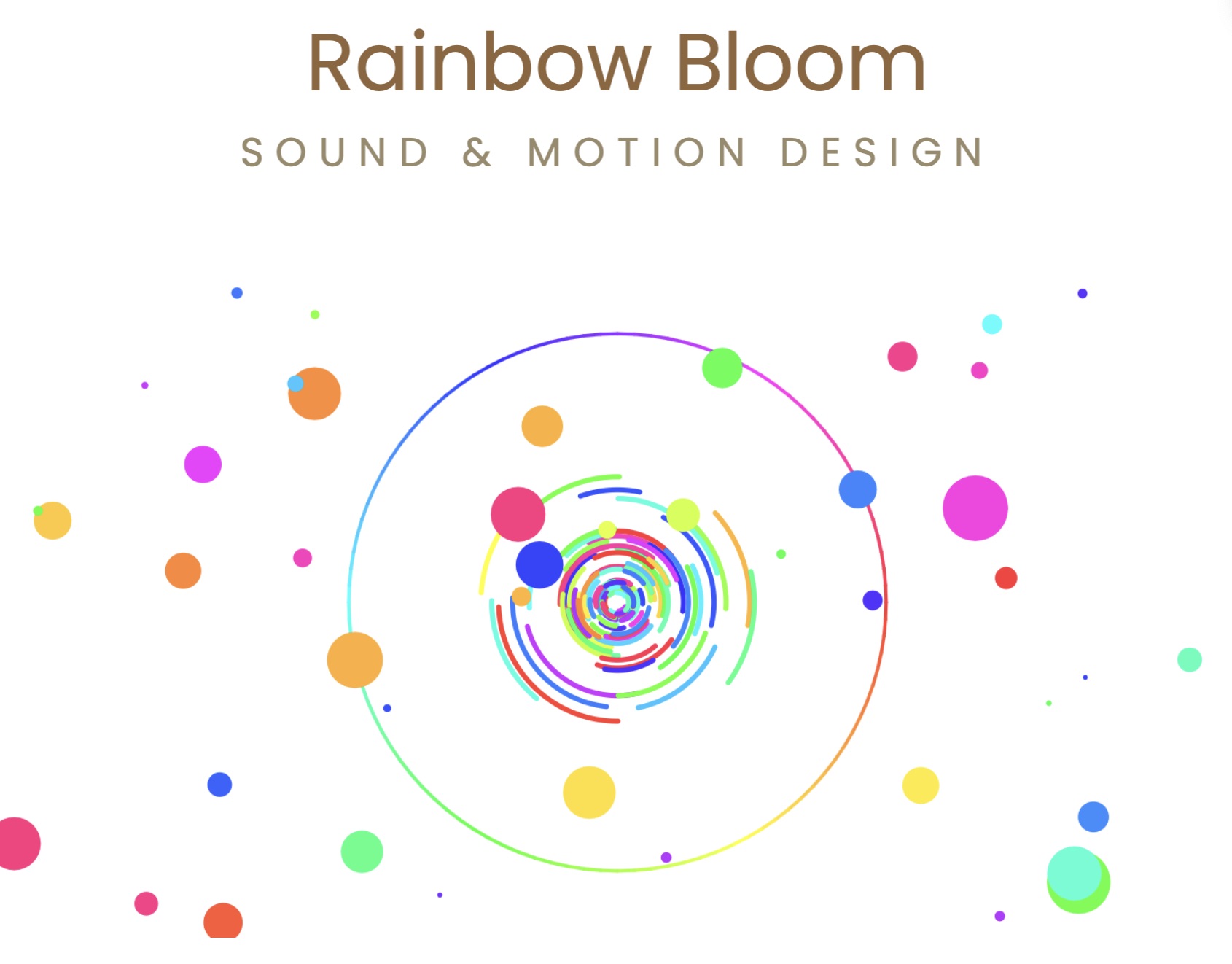 Rainbow Bloom — sound-reactive visual header